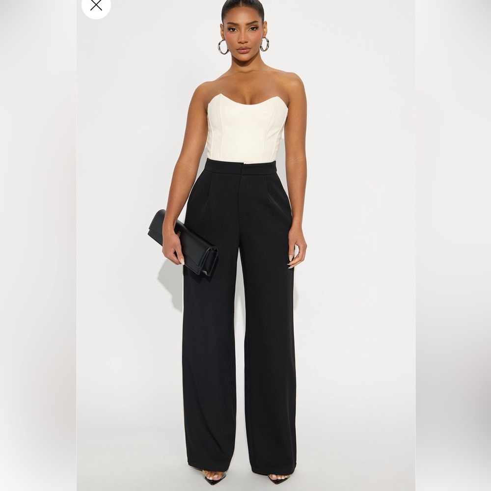 Elegant Black and White Trousers